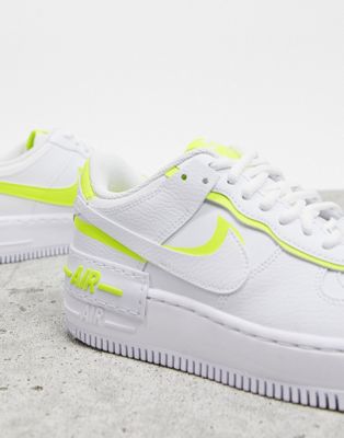 nike air force 1 shadow white and yellow trainers