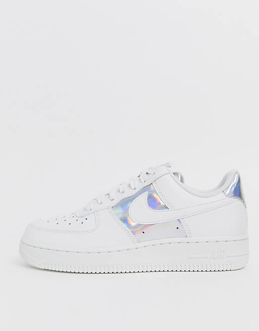 Nike Air - Force 1 - Sneakers anni '07 bianco e argento | ASOS