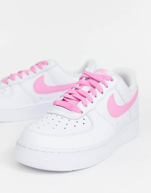 Nike Air Force 1 Sneakers color bianco e rosa ASOS