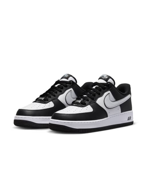 Nike Air Force 1 sneakers in black and white, 3 of 4