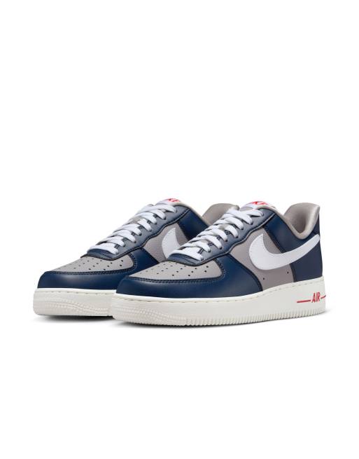 Nike Air Force 1 sneakers in navy and gray