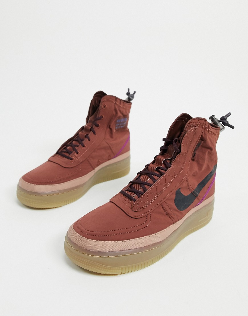 Nike - Air Force 1 - Sneakers in pruimkleur-Bruin