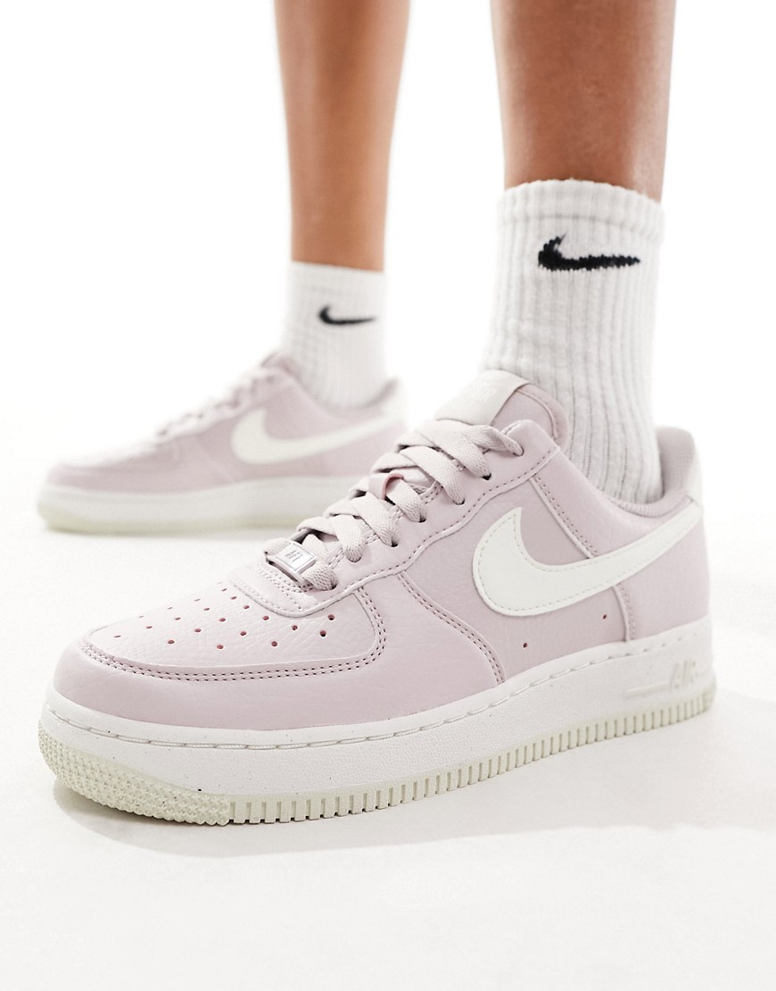 Shop Nike Air Force 1 Sneakers In Purple-gray