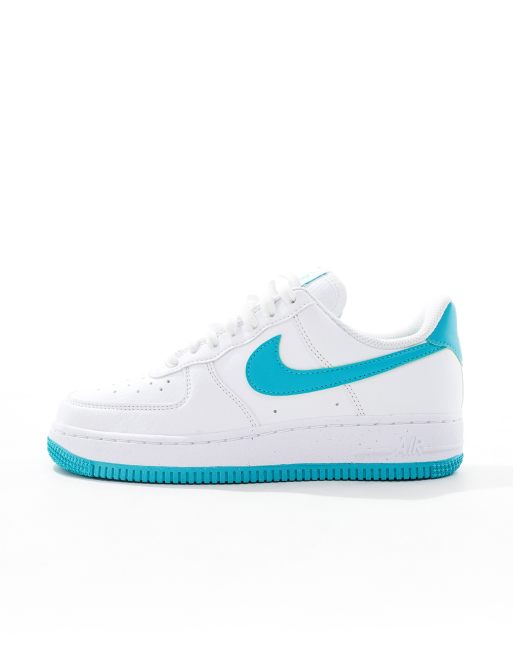 Nike Air Force 1 Sneakers In White And Blue ASOS