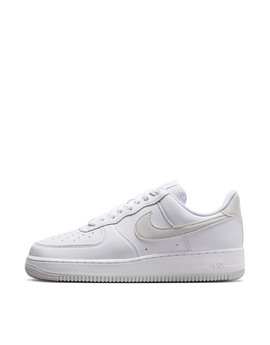 Shop Nike Air Force 1 Sneakers In White And Gray