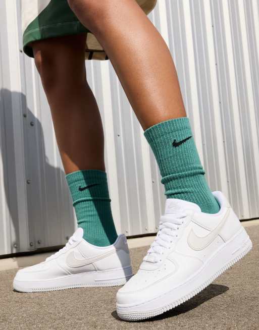 Nike Air Force 1 sneakers in white and gray ASOS