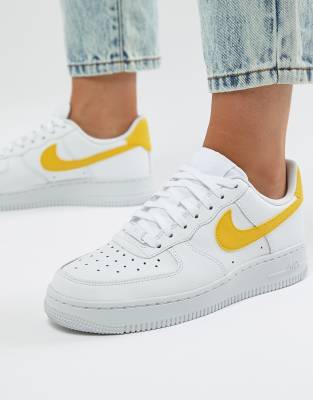 nike air force 1 womens yellow tick