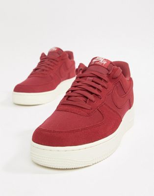 Nike - Air Force 1 - Sneakers scamosciate rosse stile anni '07 AO3835-600 |  ASOS