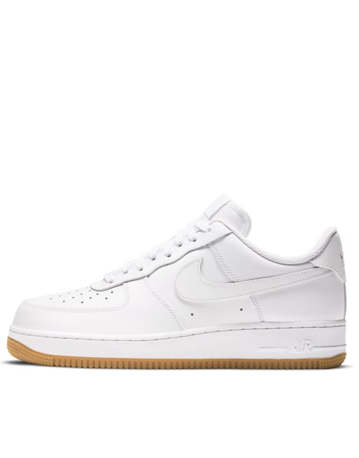 Nike Air Force 1 sneakers with gum sole in white, 2 of 4