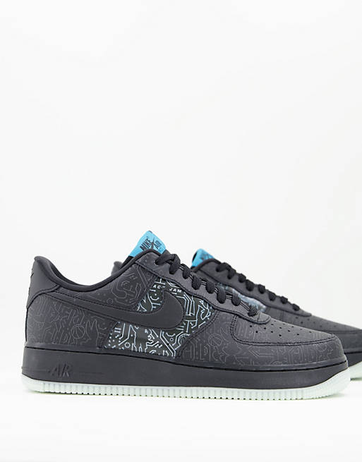 Nike Air Force 1 'Space Jam' trainers in black