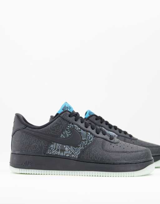 Asos black discount air force 1