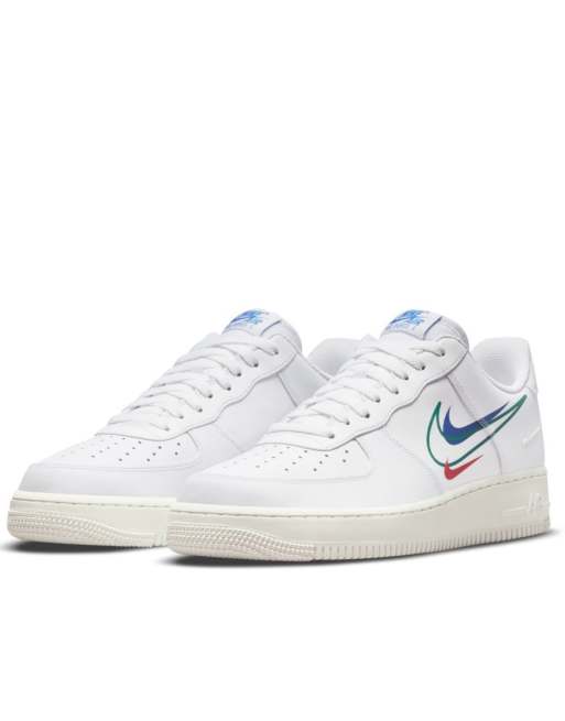 Nike – Air Force 1 – Summer of Sport – Blå/gröna träningsskor