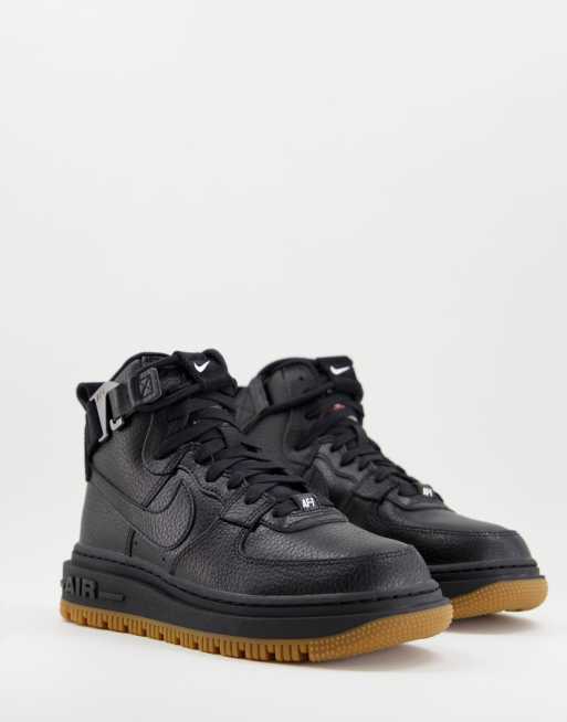 Nike – Air Force 1 – Svarta sneakers i cargostil med höga skaft