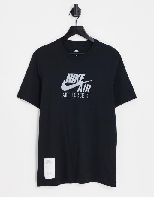 Nike - Air Force 1 - T-shirt in zwart