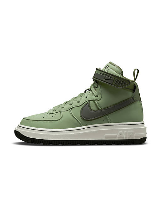 Nike Air Force 1 trainerboots in oil green/medium olive - KHAKI | ASOS