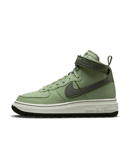 Nike Air Force 1 trainerboots in oil green/medium olive - KHAKI