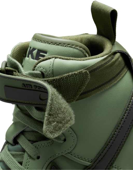 Nike Air Force 1 trainerboots in oil green/medium olive - KHAKI