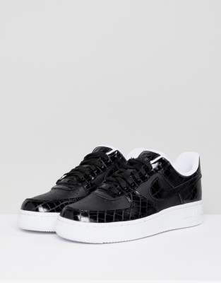 nike air force snakeskin black