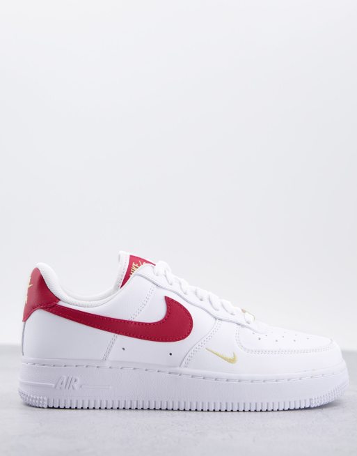 Nike Air Force 1 trainers in and burgundy |