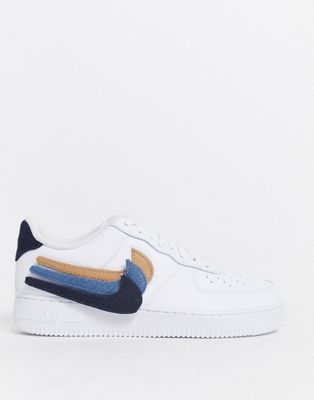 nike air force 1 white changeable swoosh