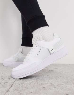 nike air force 1 type trainers in white