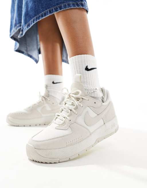 Nike air clearance force camoscio beige