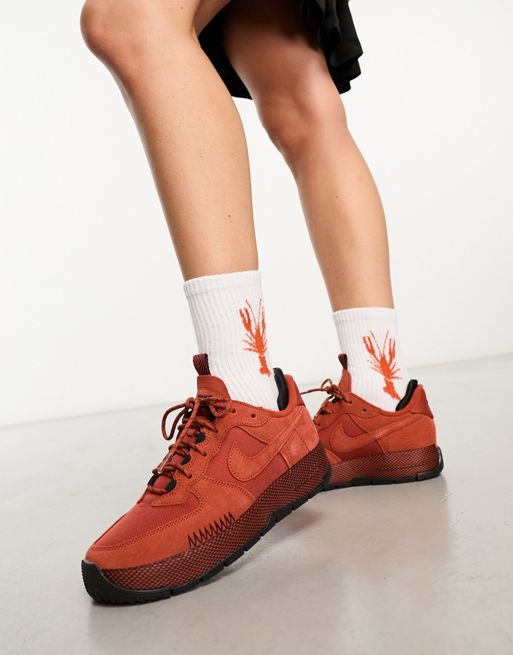 Nike - Air Force 1 Wild - Unisex - Sneakers i rustorange