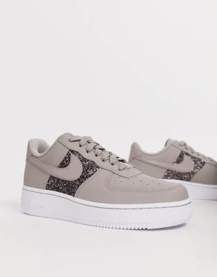 nike air force 1 grey glitter