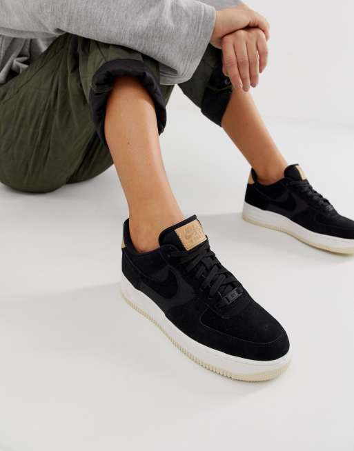 Nike black best sale suede sneakers