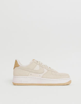 nike air force beige suede