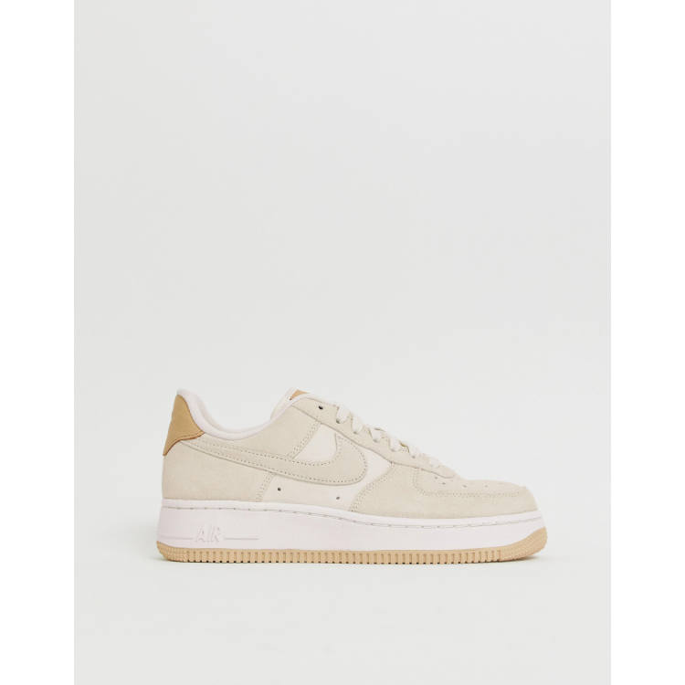 Nike Air Force 1'07 sneakers in off white suede