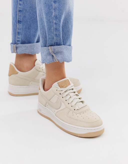 Nike Air Force 1'07 sneakers in off white suede