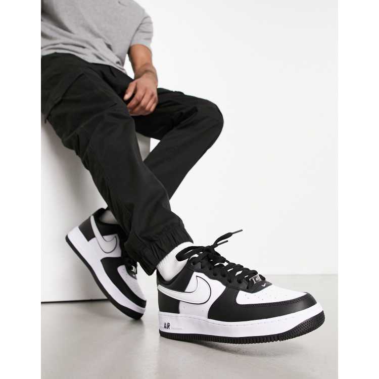 Nike air force zwart met sales wit