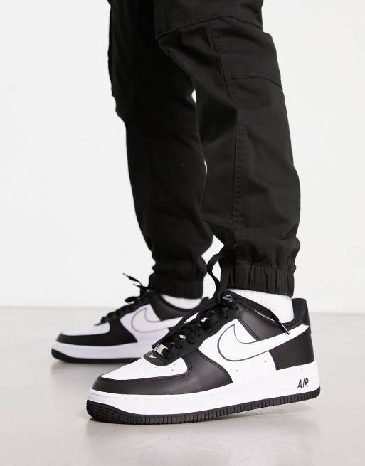 Nike air force 1 heren wit met zwart hot sale