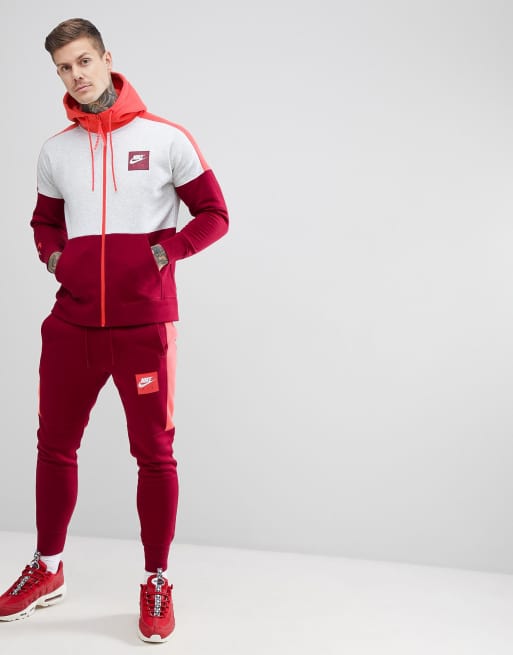 Nike Air Full Zip Hoodie In Red 886044 051