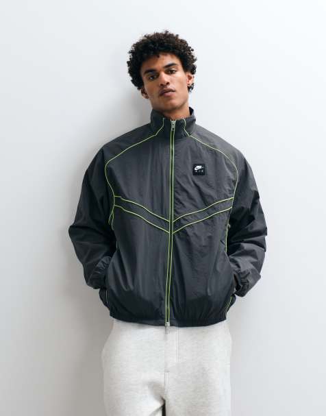 Nike Air funnel neck windrunner track jacket in black - view 1