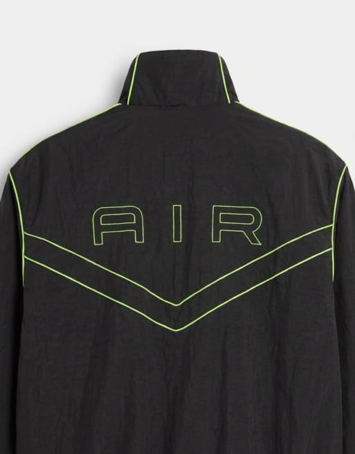 Nike Air funnel neck windrunner track jacket in black, 10 of 10