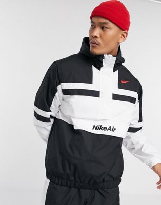 Nike Air - Giacca con zip corta bianca/nera | ASOS
