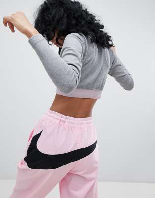 nike pink crop