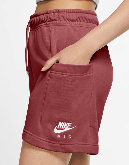 high rise fleece shorts