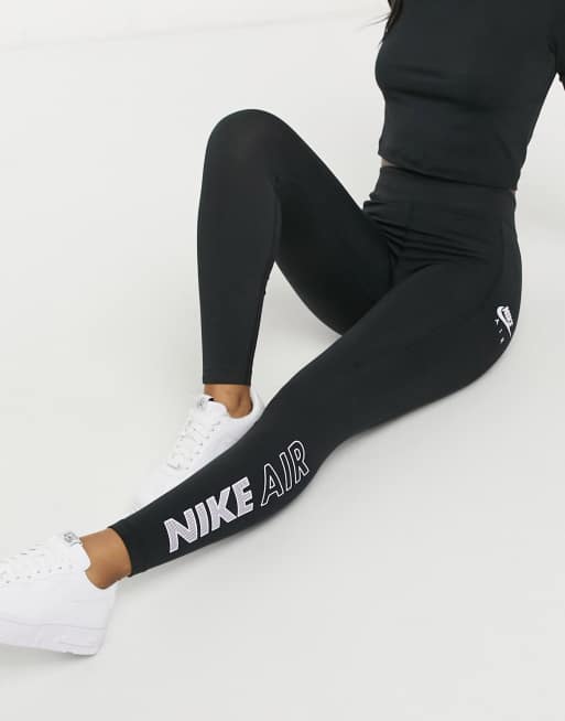 Nike Performance HI RISE - Leggings - black/white/black 