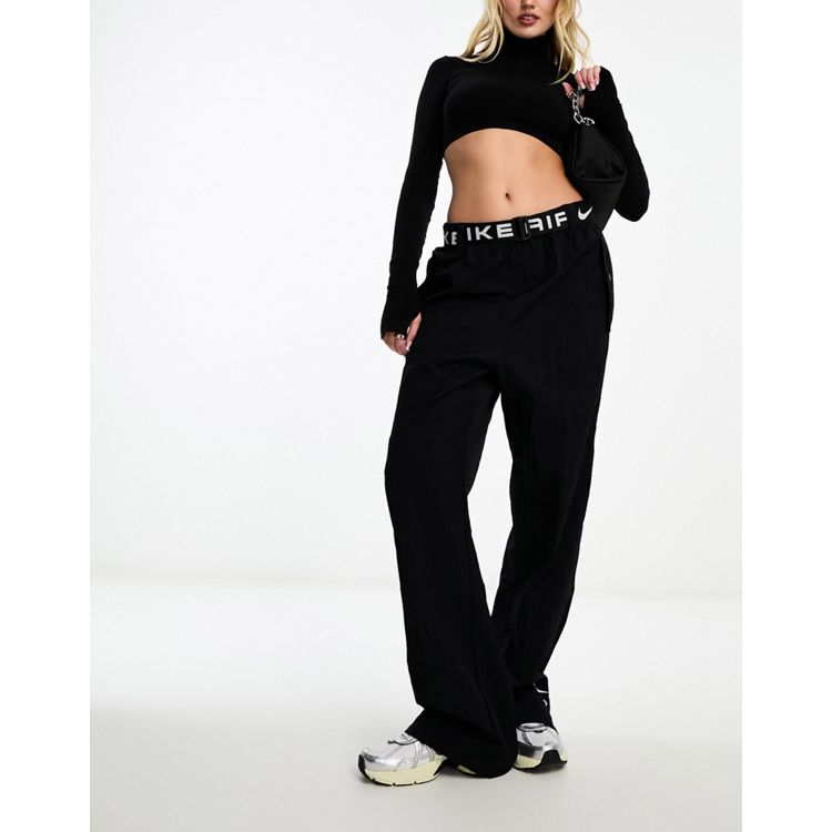 High Waisted Woven Trousers