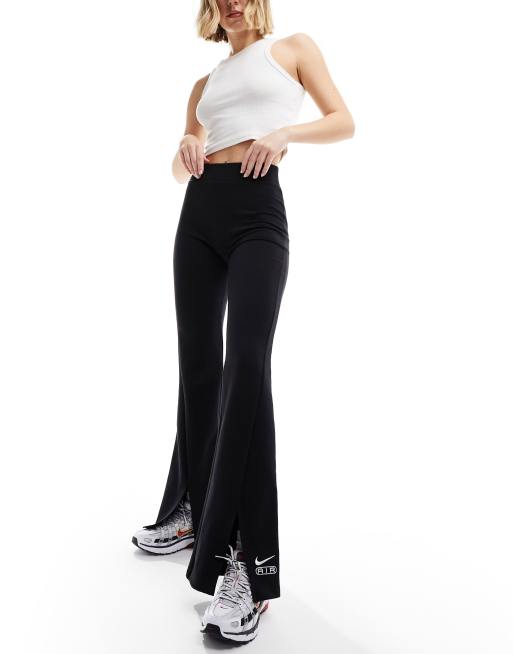 Nike Sportswear AIR FLARE - Leggings - Trousers - black/white