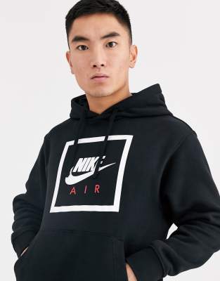 nike air hoodie black and white