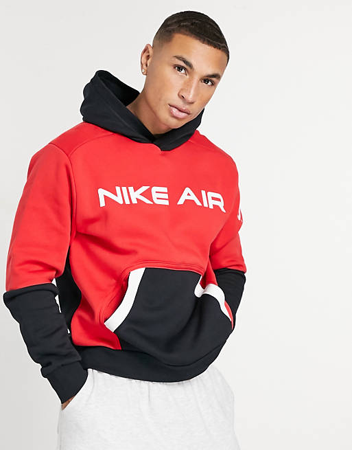 Tilskyndelse tæppe Ydmyge Nike Air hoodie in red and black | ASOS
