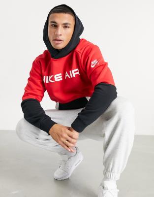 red and black nike air hoodie