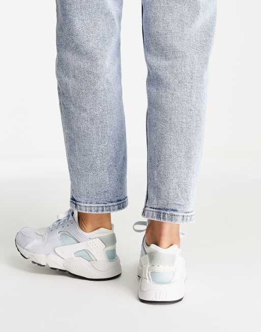 Nike Air Huarache Baskets Blanc bleu ocean melange ASOS