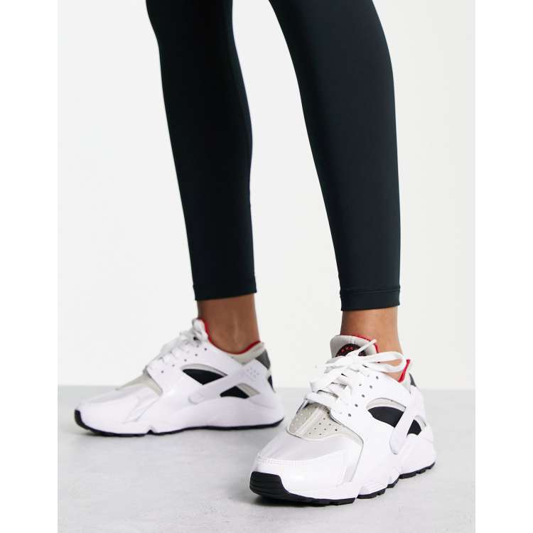 Nike Air Huarache Baskets Blanc noir et gris ASOS