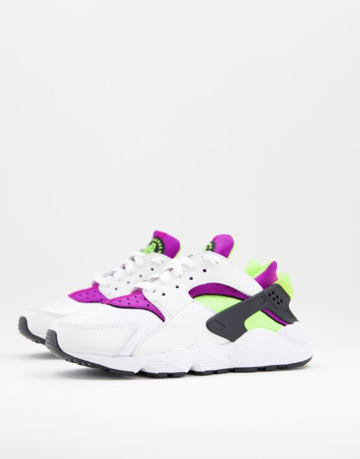 Nike huarache noir et vert best sale