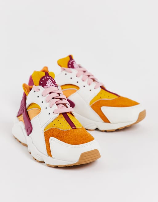 Huarache blanche 2024 et orange